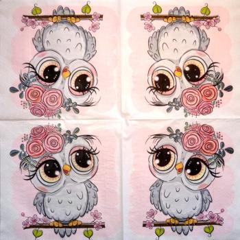 116 Owls - ply - Kalamazoo - CS - 24x24cm